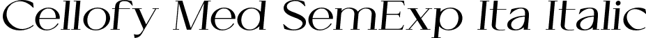 Cellofy Med SemExp Ita Italic font - Cellofy-MedSemExpIta.otf