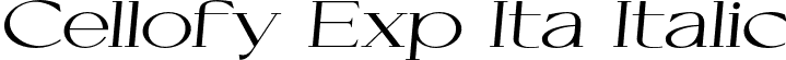 Cellofy Exp Ita Italic font - Cellofy-ExpandedItalic.otf