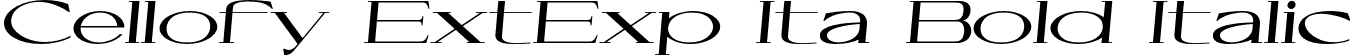 Cellofy ExtExp Ita Bold Italic font - Cellofy-BoldExtExpIta.otf