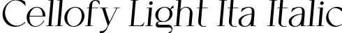 Cellofy Light Ita Italic font - Cellofy-LightItalic.otf