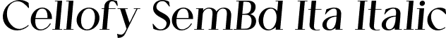 Cellofy SemBd Ita Italic font - Cellofy-SemiBoldItalic.otf