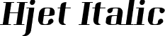 Hjet Italic font - Hjet-Italic.otf