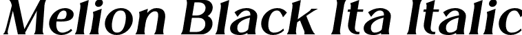 Melion Black Ita Italic font - Melion-BlackItalic.otf