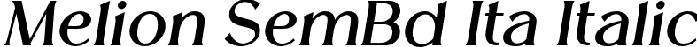 Melion SemBd Ita Italic font - Melion-SemiBoldItalic.otf