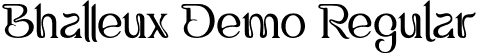 Bhalleux Demo Regular font - Bhalleux Demo.otf