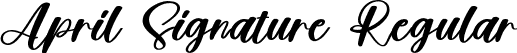 April Signature Regular font - April Signature.ttf