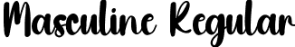 Masculine Regular font - Masculine.ttf