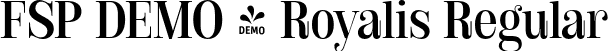 FSP DEMO - Royalis Regular font - Fontspring-DEMO-royalis-regular.otf