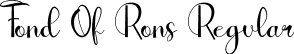 Fond Of Rons Regular font - FondOfRons.otf