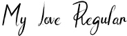 My Love Regular font - MyLove.otf