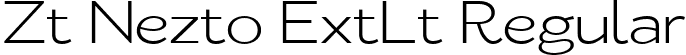 Zt Nezto ExtLt Regular font - ZtNeztoDEMO-ExtraLight.ttf