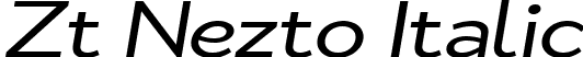 Zt Nezto Italic font - ZtNeztoDEMO-Italic.ttf