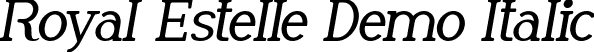 Royal Estelle Demo Italic font - RoyalEstelleDemoItalic.ttf