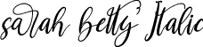 sarah betty Italic font - sarah betty italic.otf