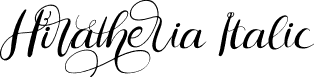 Hiratheria Italic font - Hiratheria Italic.otf