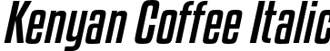 Kenyan Coffee Italic font - kenyan coffee rg it.otf