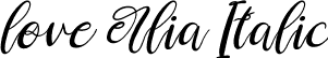 love erlia Italic font - love erlia italic.otf