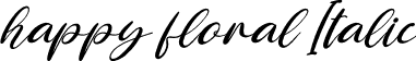 happy floral Italic font - happy floral italic.ttf