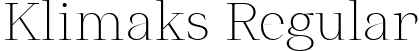 Klimaks Regular font - Klimaks-Regular.ttf