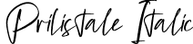 Prilistale Italic font - Prilistale Italic.ttf