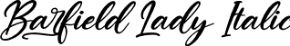 Barfield Lady Italic font - Barfield Lady Italic.ttf