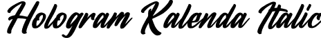 Hologram Kalenda Italic font - Hologram Kalenda Italic.otf