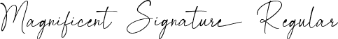 Magnificent Signature Regular font - MagnificentSignature-lgogw.ttf