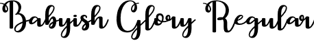 Babyish Glory Regular font - BabyishGlory-PERSONAL USE ONLY.otf