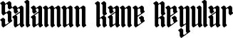 Salamon Kane Regular font - Salamonkane.otf