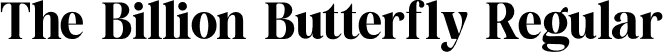 The Billion Butterfly Regular font - The Billion Butterfly.otf