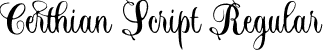 Certhian Script Regular font - Certhian Script.otf