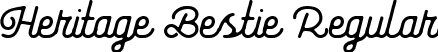 Heritage Bestie Regular font - Heritage Bestie.ttf