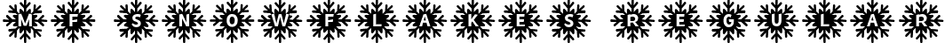 MF Snowflakes Regular font - MF Snowflakes.ttf