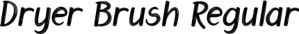 Dryer Brush Regular font - DryerBrush.ttf