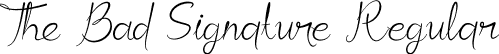 The Bad Signature Regular font - TheBadSignature-PKYar.otf