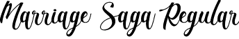 Marriage Saga Regular font - MarriageSaga-1G5yB.otf