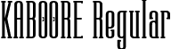 KABOORE Regular font - KABOORE-KABOORESlab.ttf