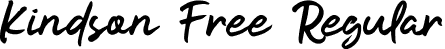 Kindson Free Regular font - Kindson.ttf