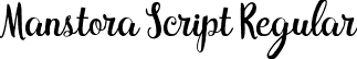 Manstora Script Regular font - Manstora Script.otf