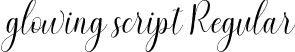 glowing script Regular font - Glowing Script.otf