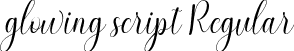 glowing script Regular font - Glowing Script.ttf