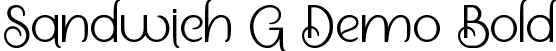 Sandwich G Demo Bold font - SandwichGDemoBold.ttf