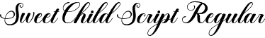 Sweet Child Script Regular font - Sweet Child.otf