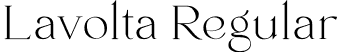 Lavolta Regular font - Lavolta.otf