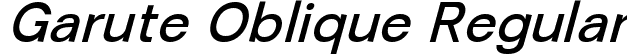 Garute Oblique Regular font - GaruteOblique-Medium.ttf