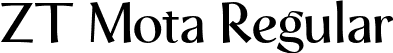 ZT Mota Regular font - ZTMota-Regular.otf