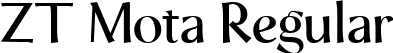 ZT Mota Regular font - ZTMota-Regular.ttf