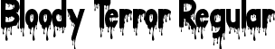 Bloody Terror Regular font - Bloody Terror TTF Personal.ttf