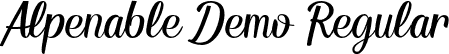 Alpenable Demo Regular font - Alpenable Demo.otf