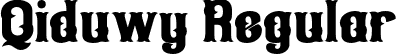 Qiduwy Regular font - QiduwyPesonaluse.otf